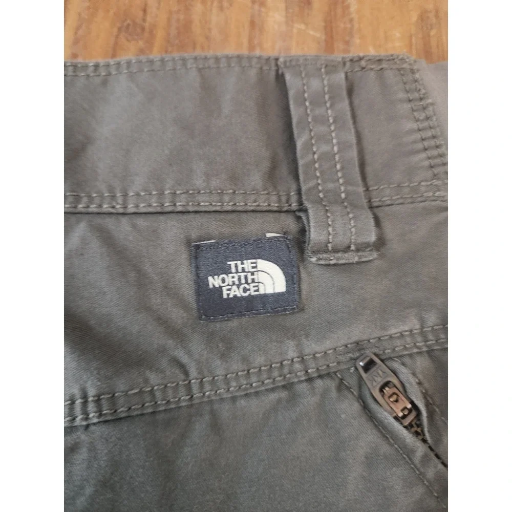 The North‎ Face Mens Stretch Cotton Shorts Sz Large Brown Zip Pocket Gorpcore